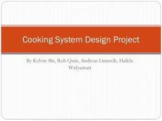 Cooking System Design Project