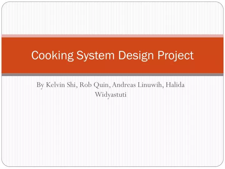 cooking system design project