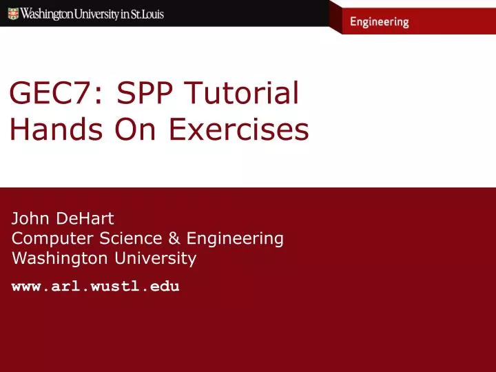 gec7 spp tutorial hands on exercises