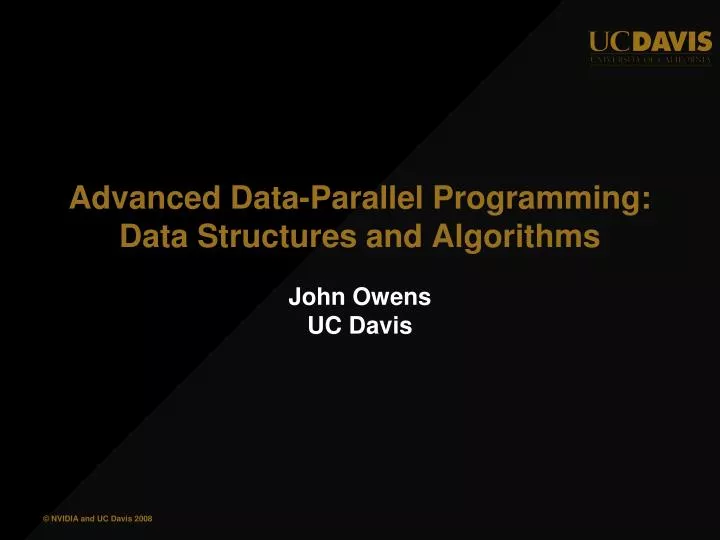 advanced data parallel programming data structures and algorithms