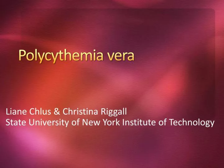 polycythemia vera