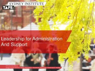 Leadership for Administration And Support