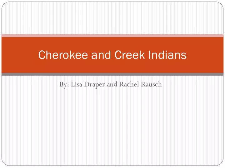 cherokee and creek indians