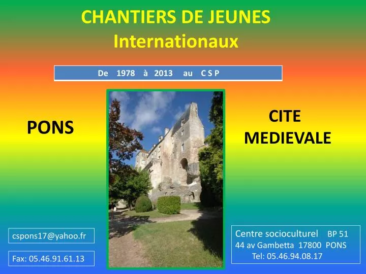 chantiers de jeunes internationaux