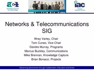 Networks &amp; Telecommunications SIG