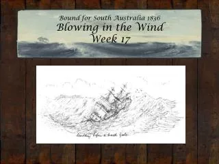 Bound for South Australia 1836 Blowing in the Wind Week 17