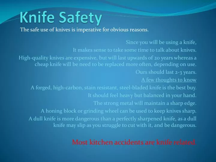 knife safety