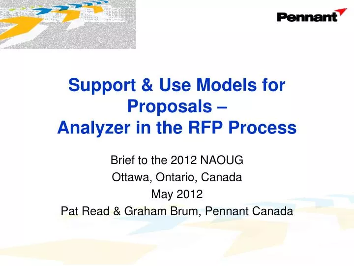 support use models for proposals analyzer in the rfp process