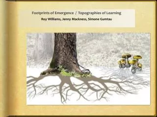 Footprints of Emergence / Topographies of Learning Roy Williams, Jenny Mackness, Simone Gumtau