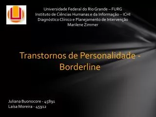 transtornos de personalidade borderline