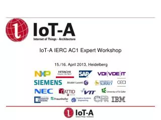 IoT -A IERC AC1 Expert Workshop