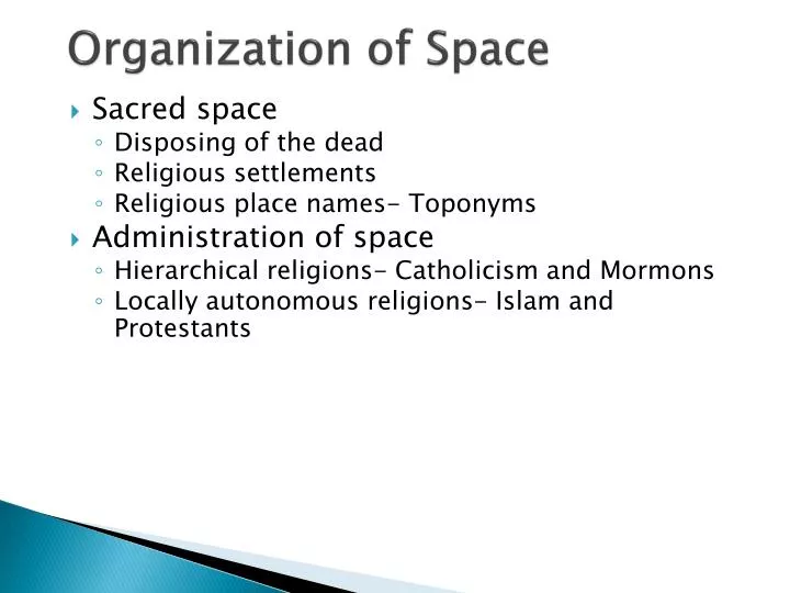 organization of space