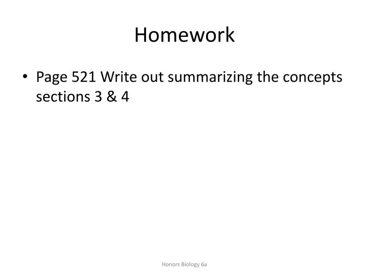 homework