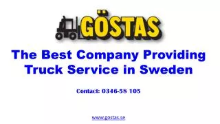 The Best Company Providing Truck Service in Sweden