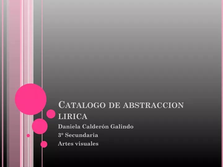 catalogo de abstraccion lirica