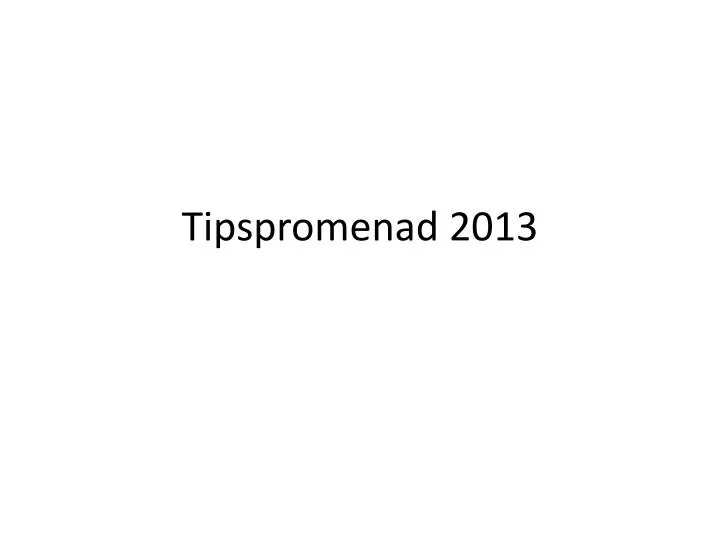 tipspromenad 2013