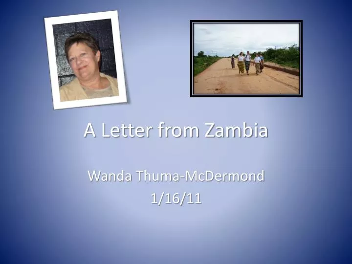 a letter from zambia