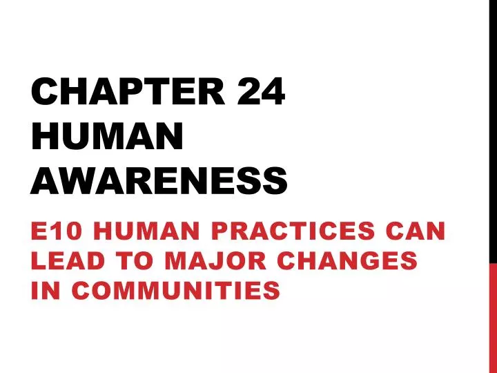 chapter 24 human awareness