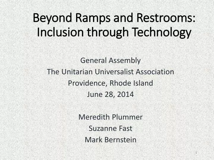 beyond ramps and restrooms inclusion through technology