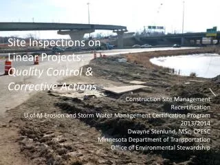 Site Inspections on Linear Projects: Quality Control &amp; Corrective Actions