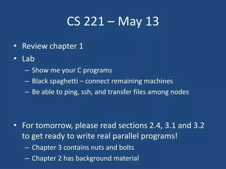 cs 221 may 13