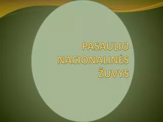 pasaulio nacionalin s uvys