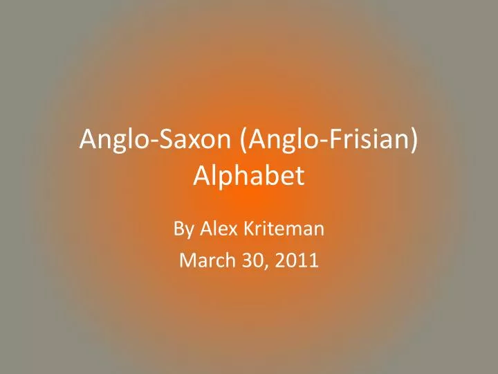 anglo saxon anglo frisian alphabet