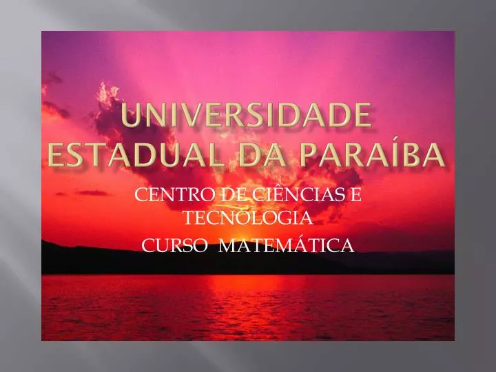 universidade estadual da para ba