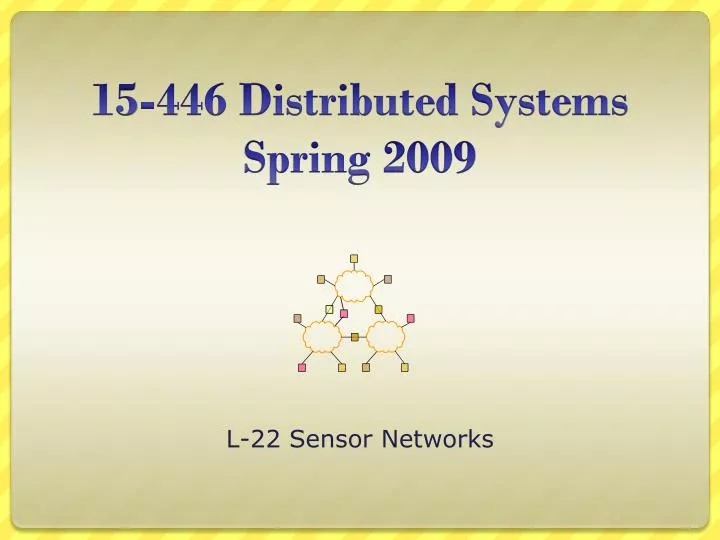 15 446 distributed systems spring 2009