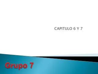 capitulo 6 y 7