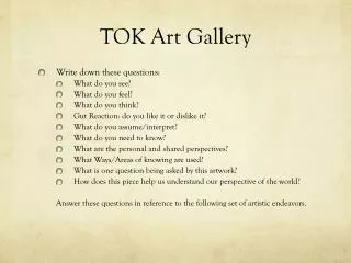 TOK Art Gallery