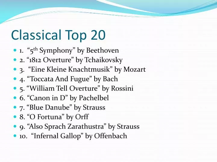 classical top 20