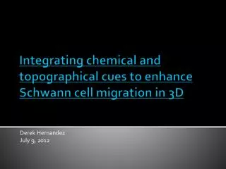 Integrating chemical and topographical cues to enhance Schwann cell migration in 3D