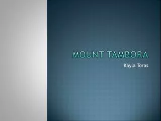 Mount Tambora