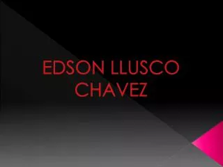 edson llusco chavez