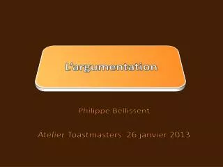 l argumentation
