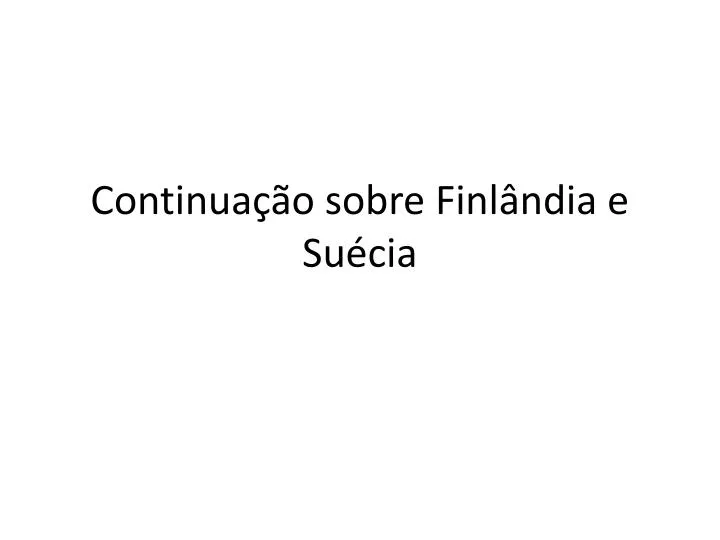 continua o sobre finl ndia e su cia