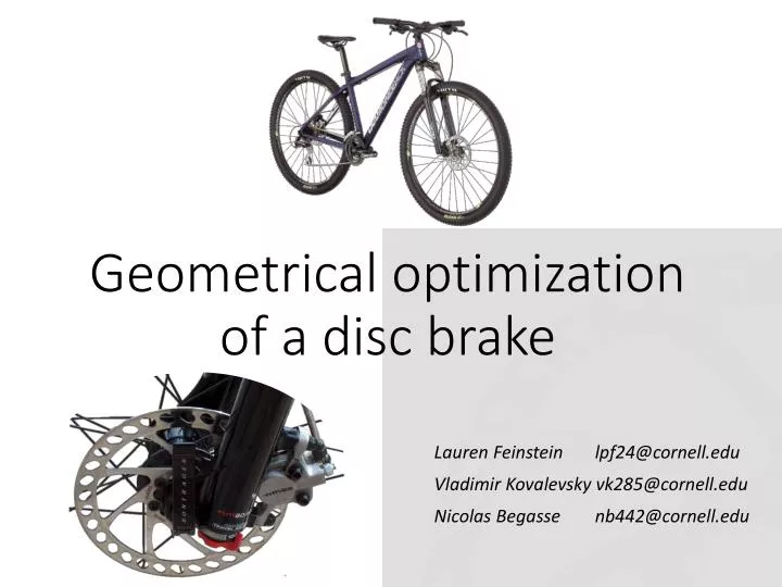 geometrical optimization of a disc brake