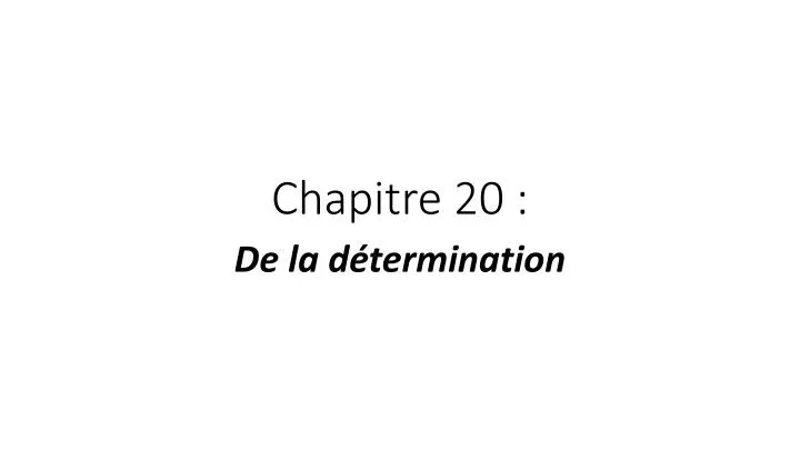 chapitre 20