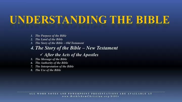 understanding the bible