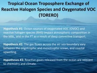 Tropical Ocean Troposphere Exchange of Reactive Halogen Species and Oxygenated VOC (TORERO)