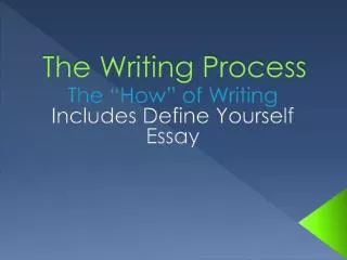 The Writing Process