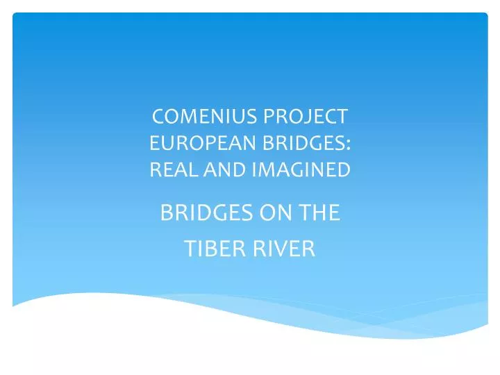 comenius project european bridges real and imagined