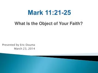 Mark 11:21-25