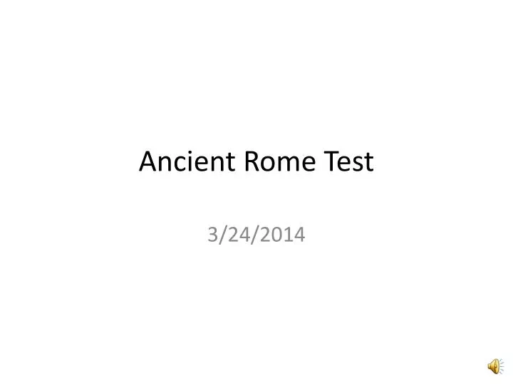ancient rome test
