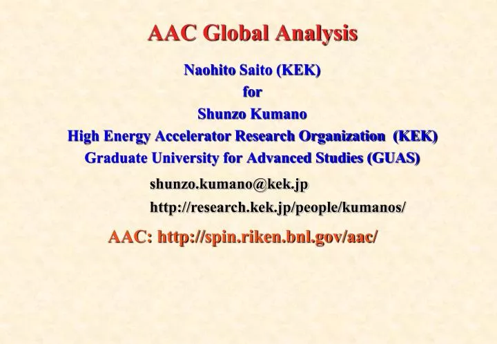 aac global analysis