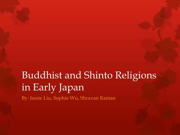 buddhist and shinto religions in early japan