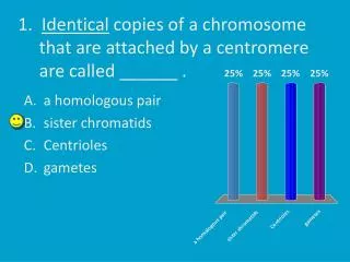 1. Identical copies of a chromosome that are attached by a centromere are called ______ .