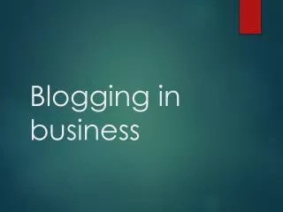 Blogging in business