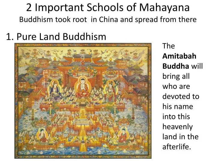 2 important schools of mahayana buddhism took root in china and spread from there